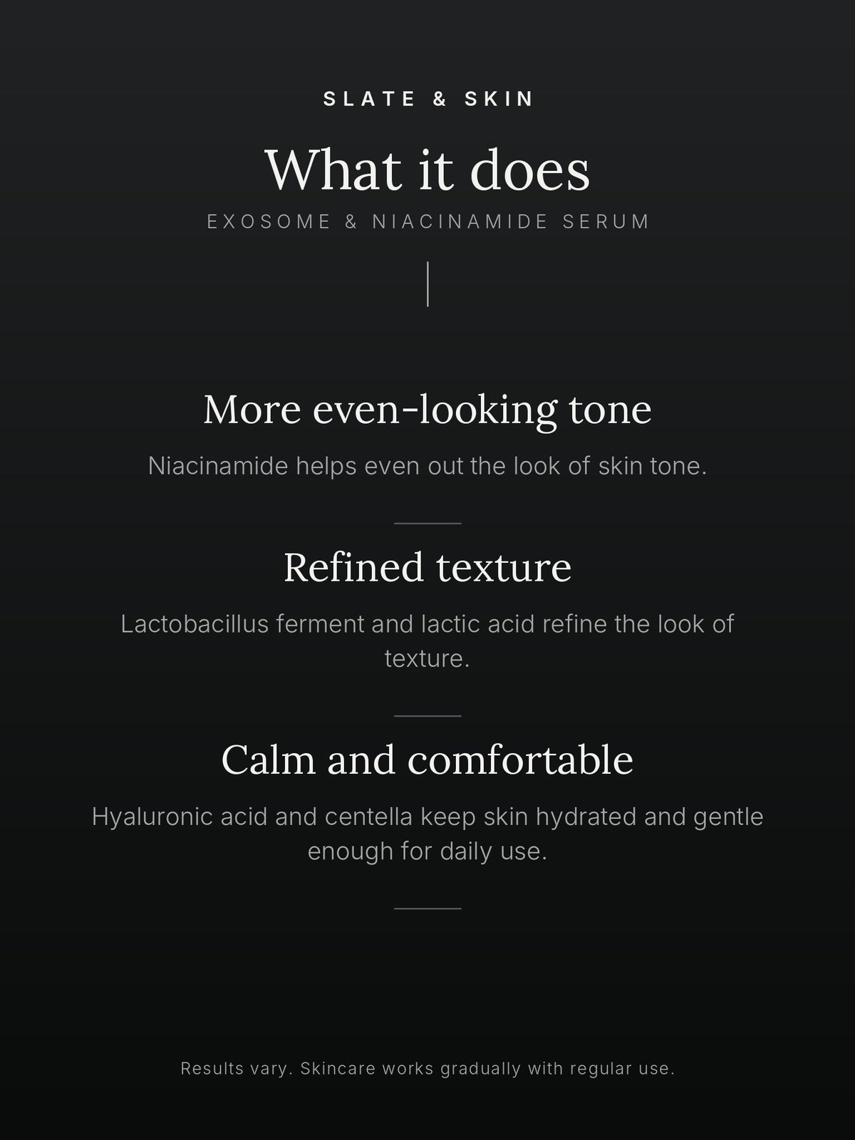 Lucent Exosome & Niacinamide Serum, what it does