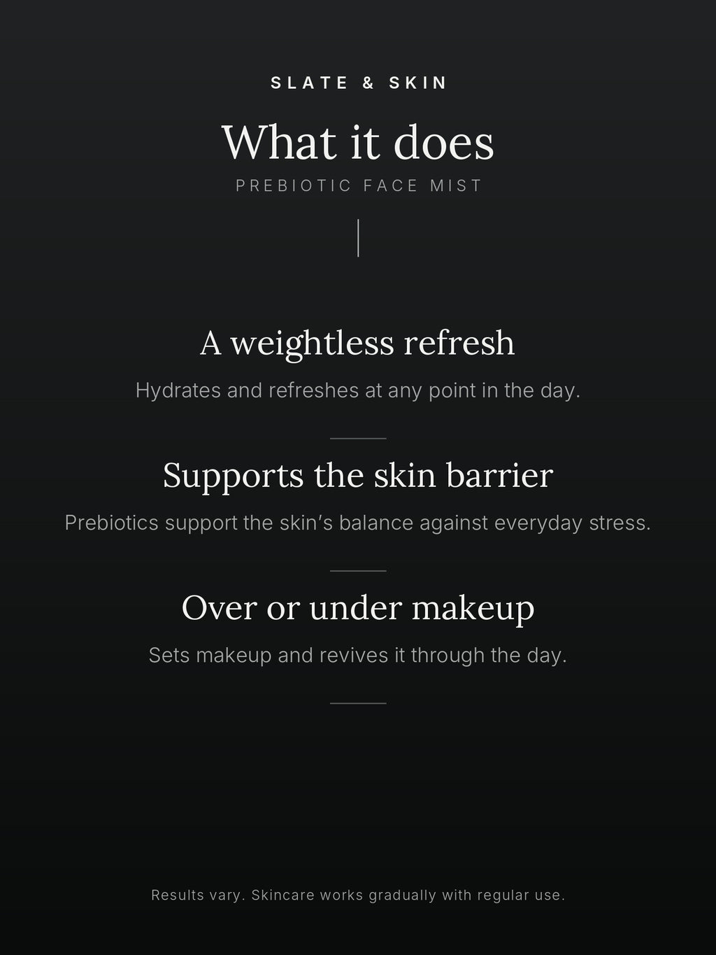 Zéphyr Prebiotic Face Mist, what it does