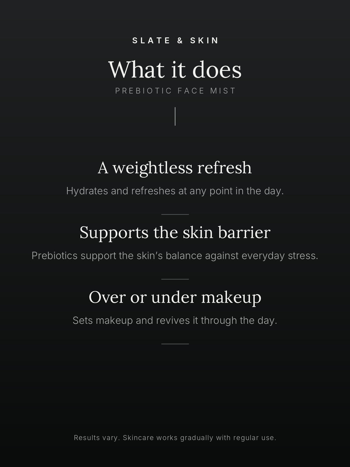 Zéphyr Prebiotic Face Mist, what it does