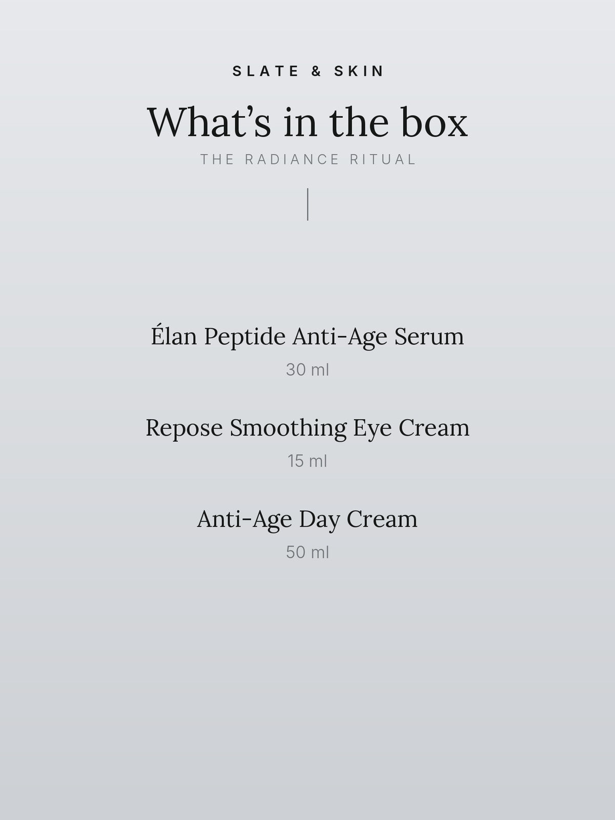 The Radiance Ritual, what is in the box
