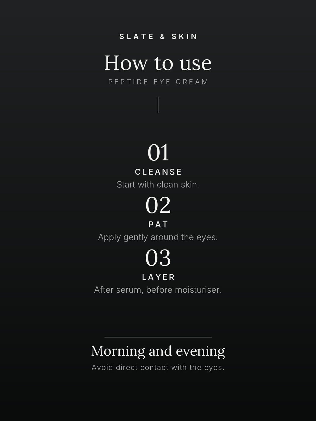 Éveil Peptide Eye Cream, how to use