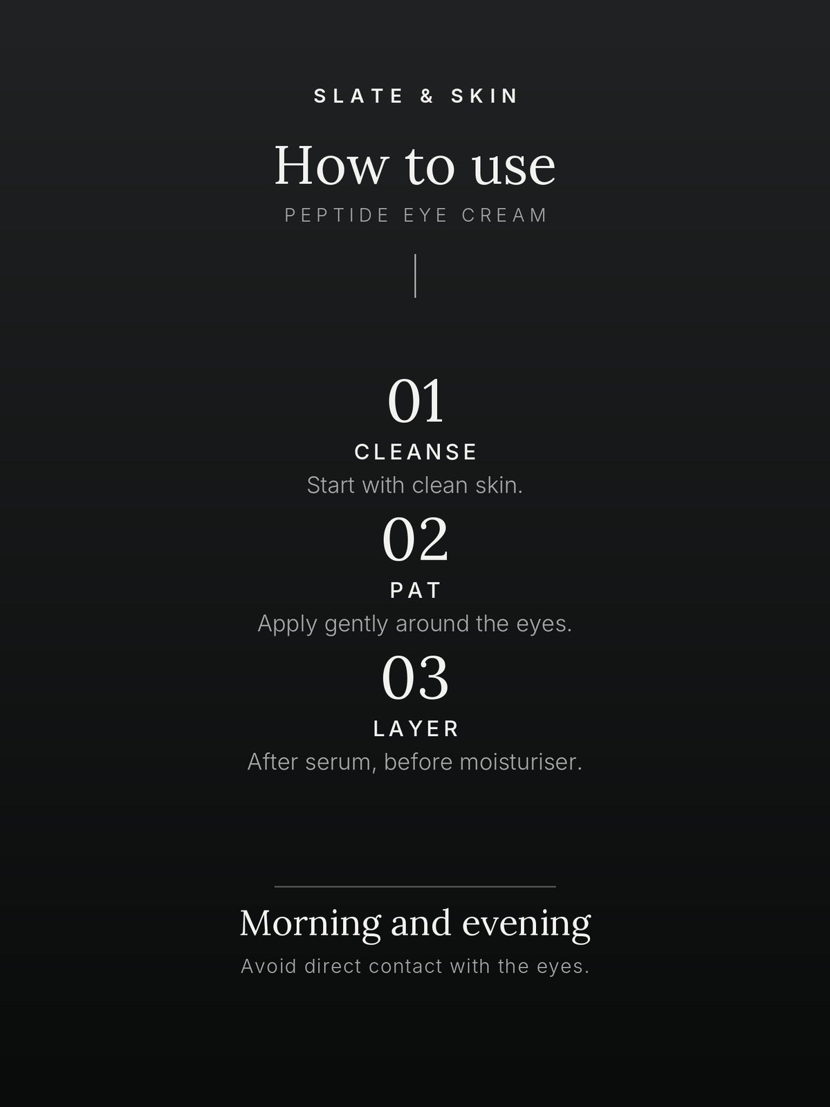 Éveil Peptide Eye Cream, how to use