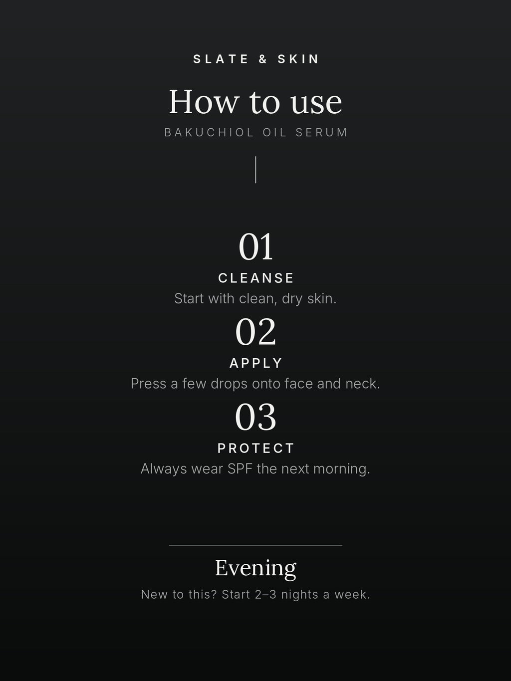 Vesper Bakuchiol Oil Serum, how to use