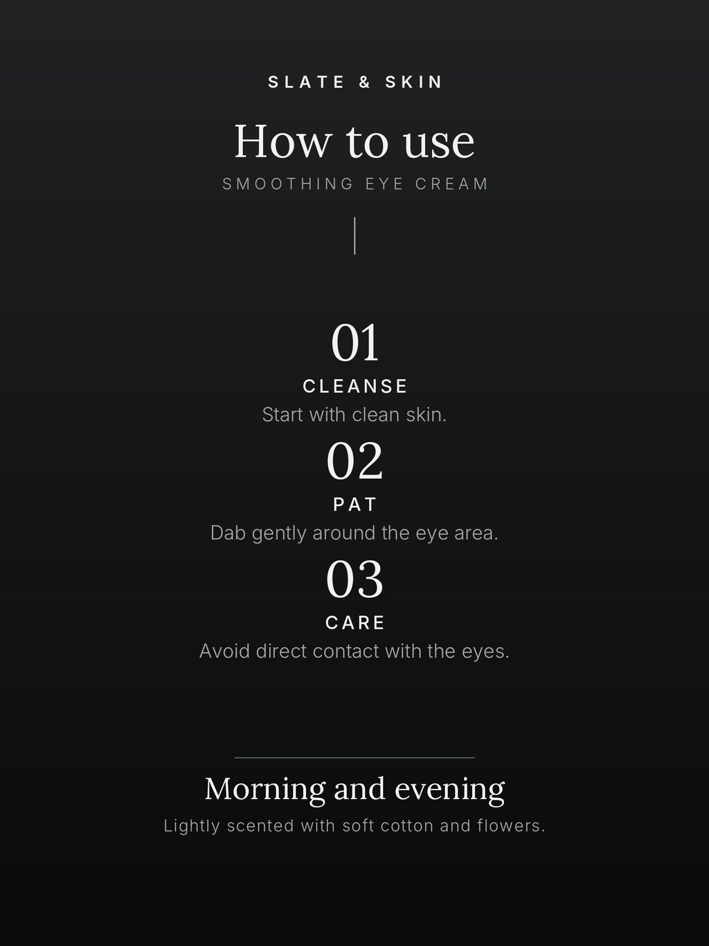 Repose Smoothing Eye Cream, how to use