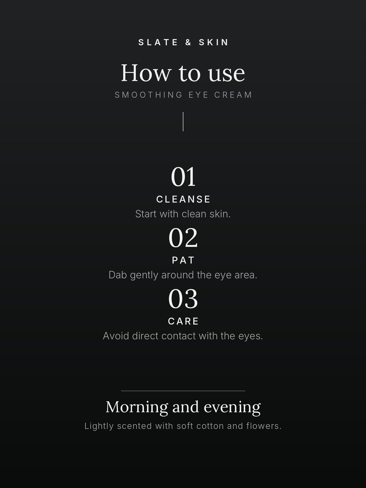 Repose Smoothing Eye Cream, how to use