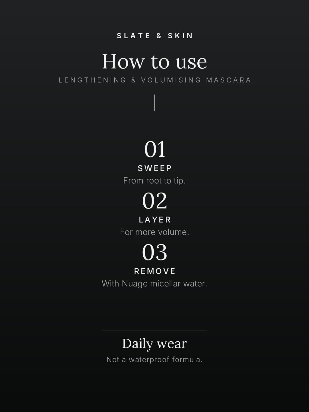 Noir Mascara, how to use