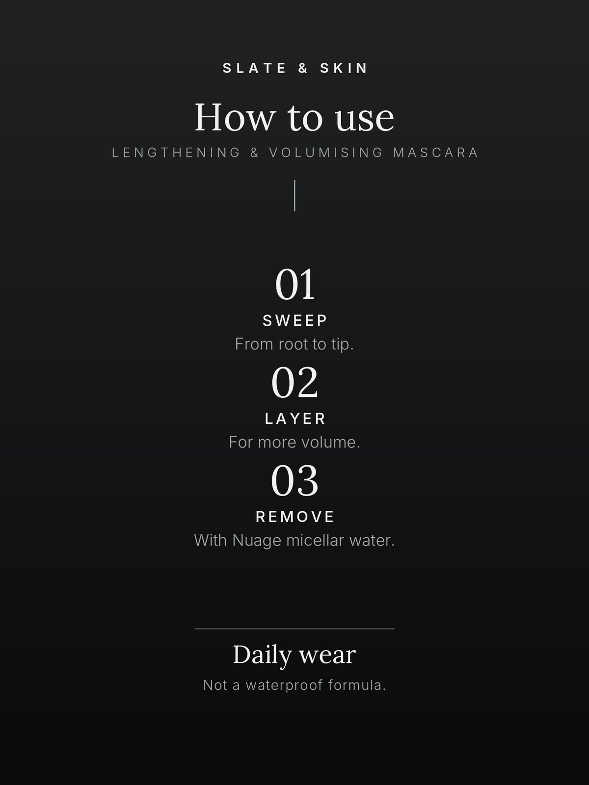 Noir Mascara, how to use