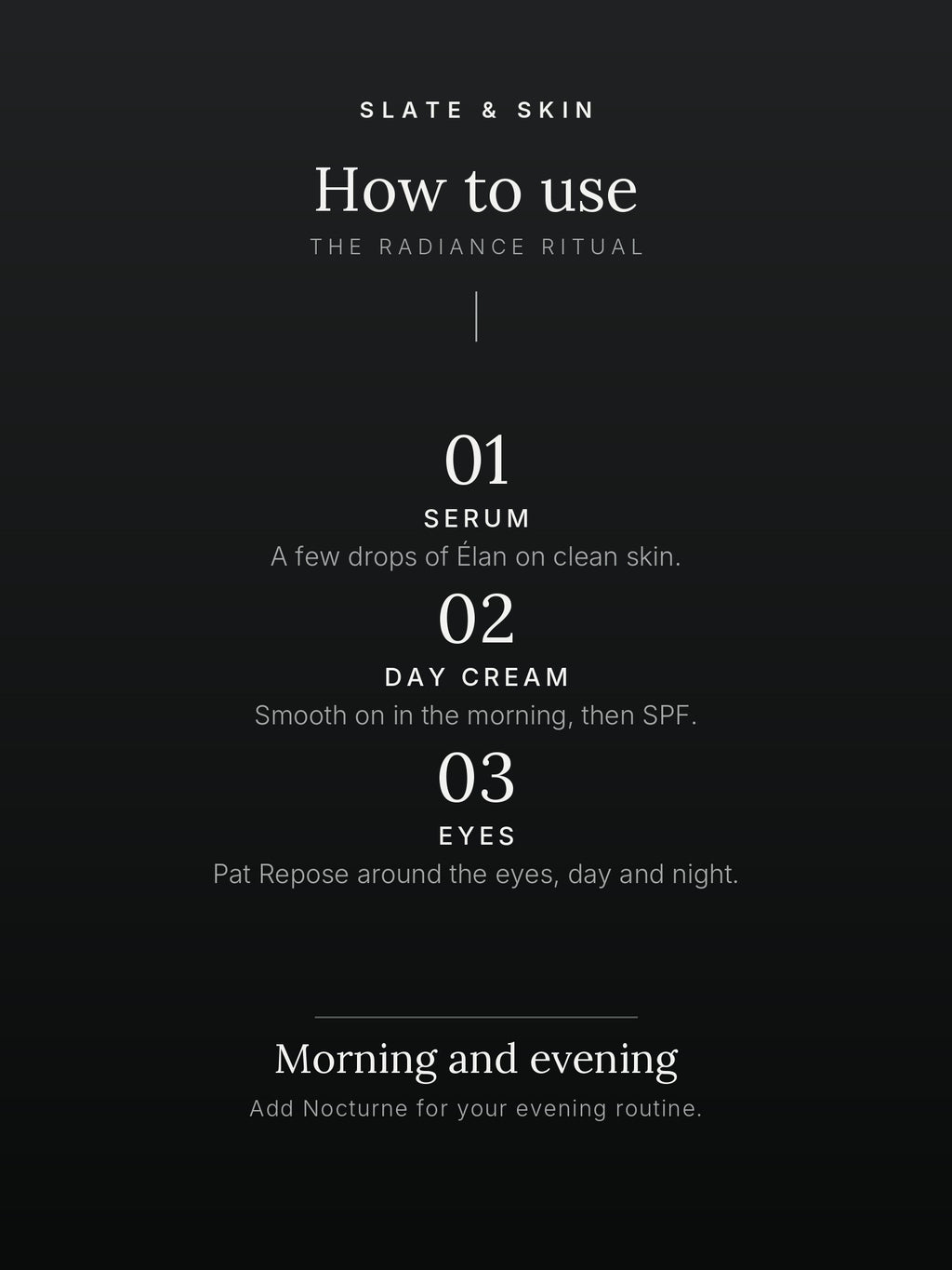 The Radiance Ritual, how to use