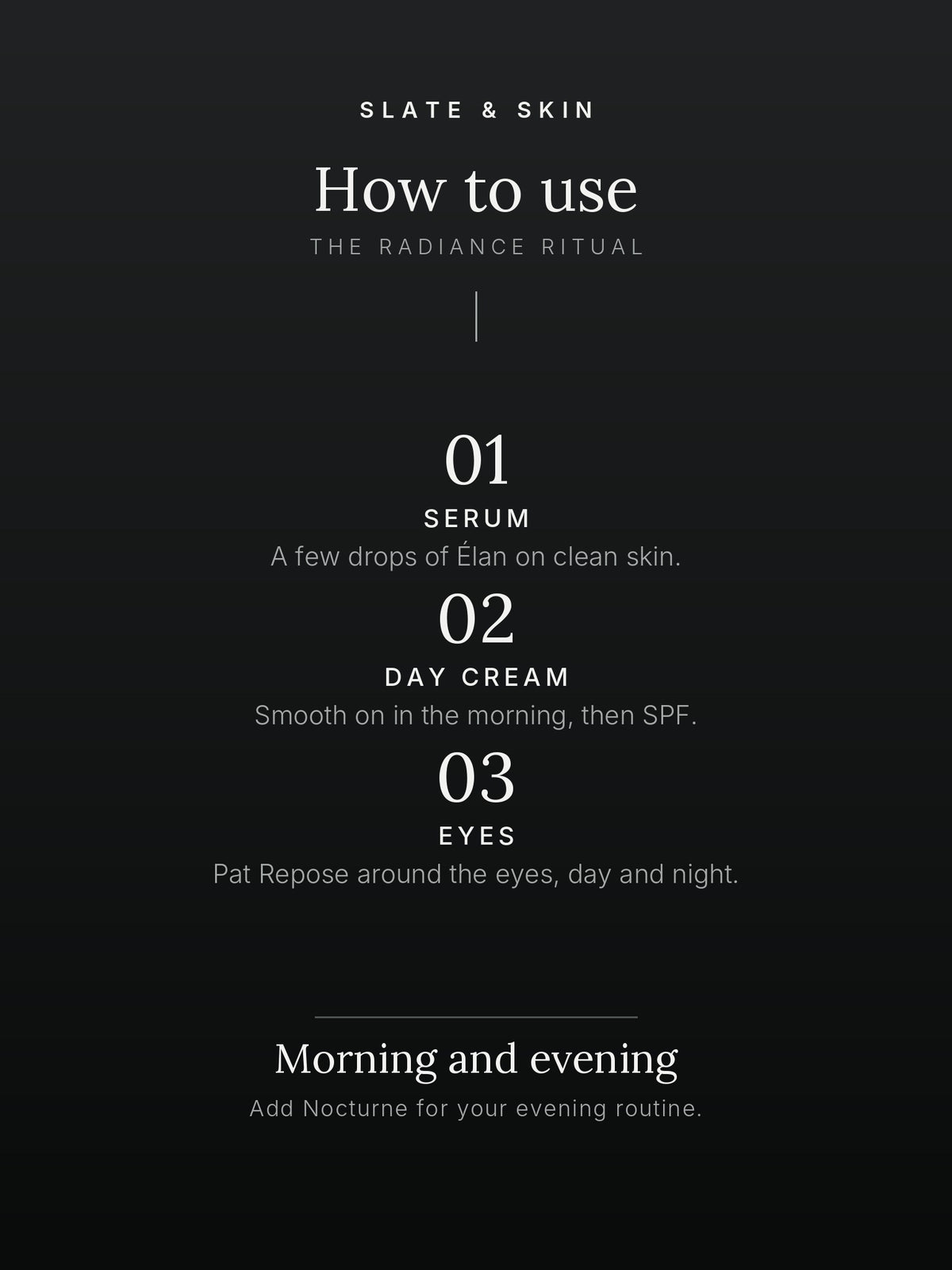 The Radiance Ritual, how to use
