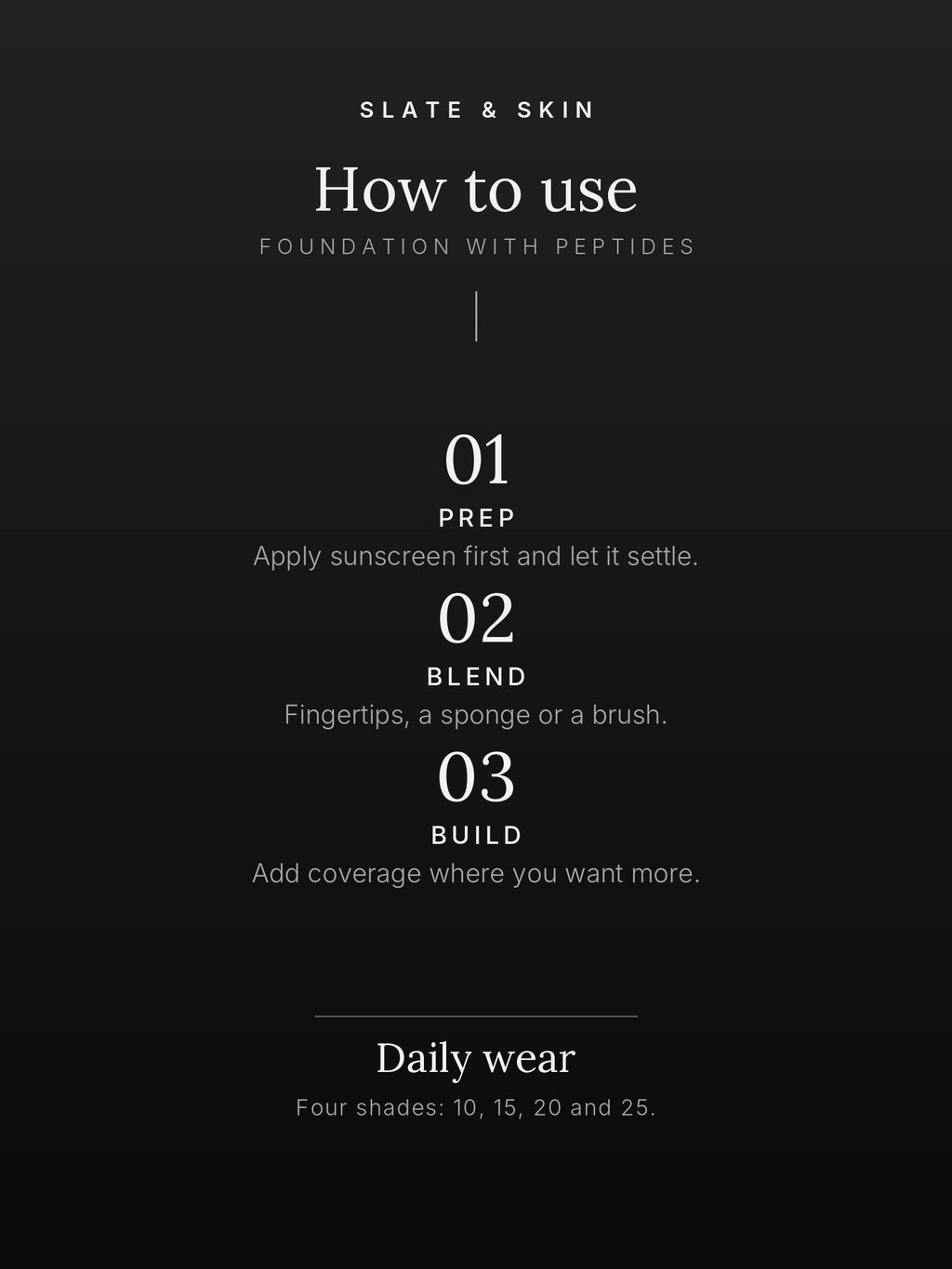 Veil Foundation with Peptides, how to use