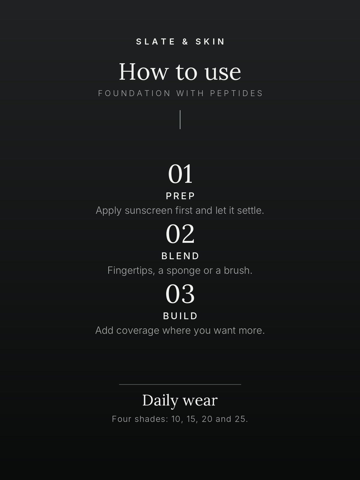 Veil Foundation with Peptides, how to use