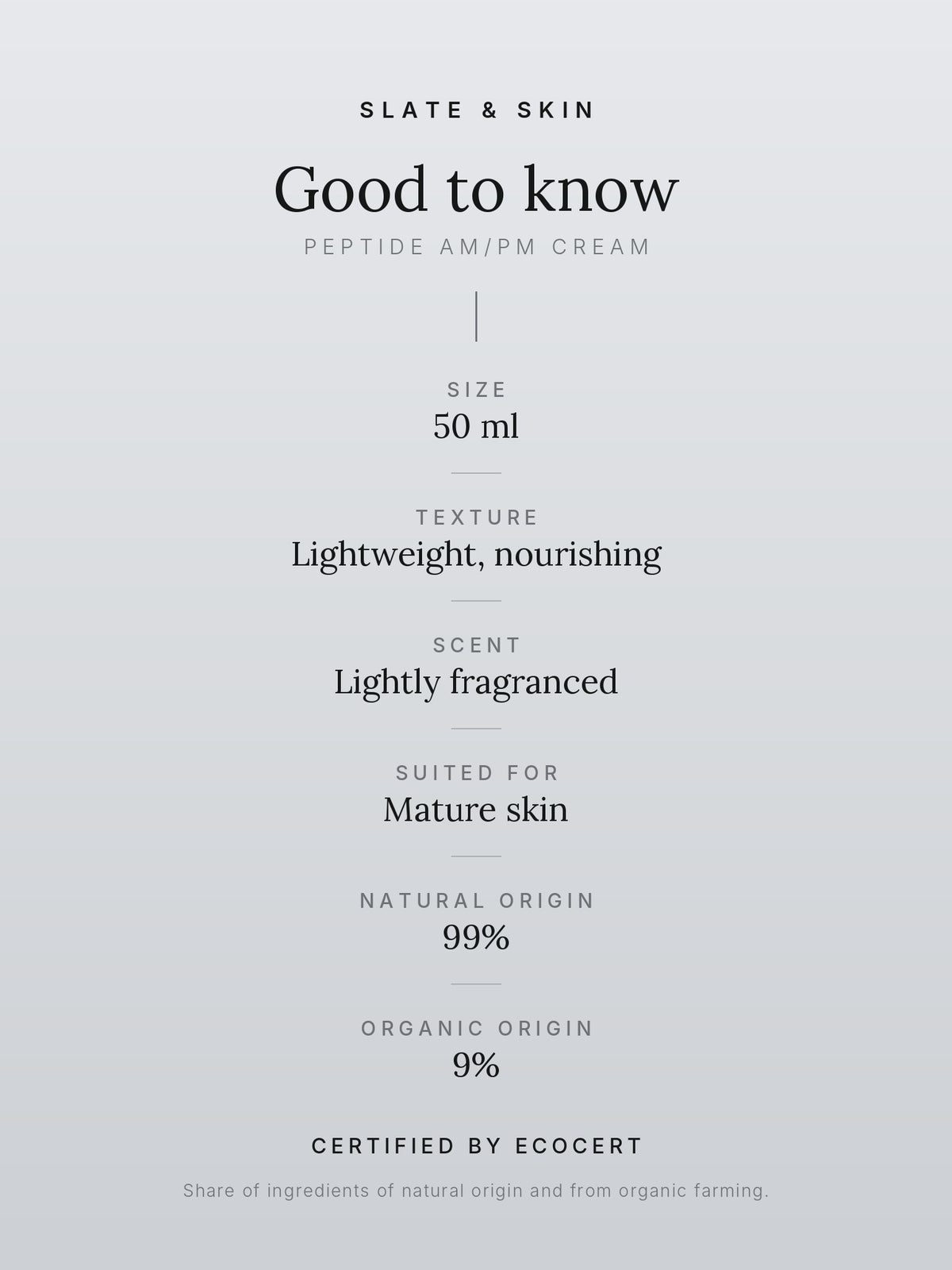 Slow Age Peptide AM/PM Cream, good to know