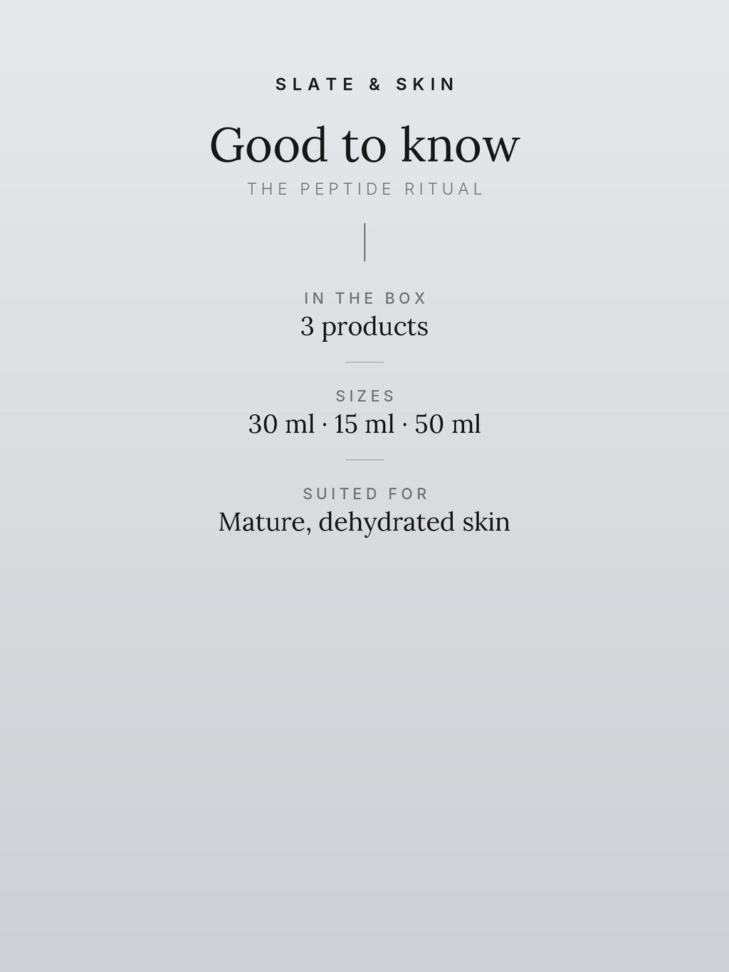 The Peptide Ritual, good to know