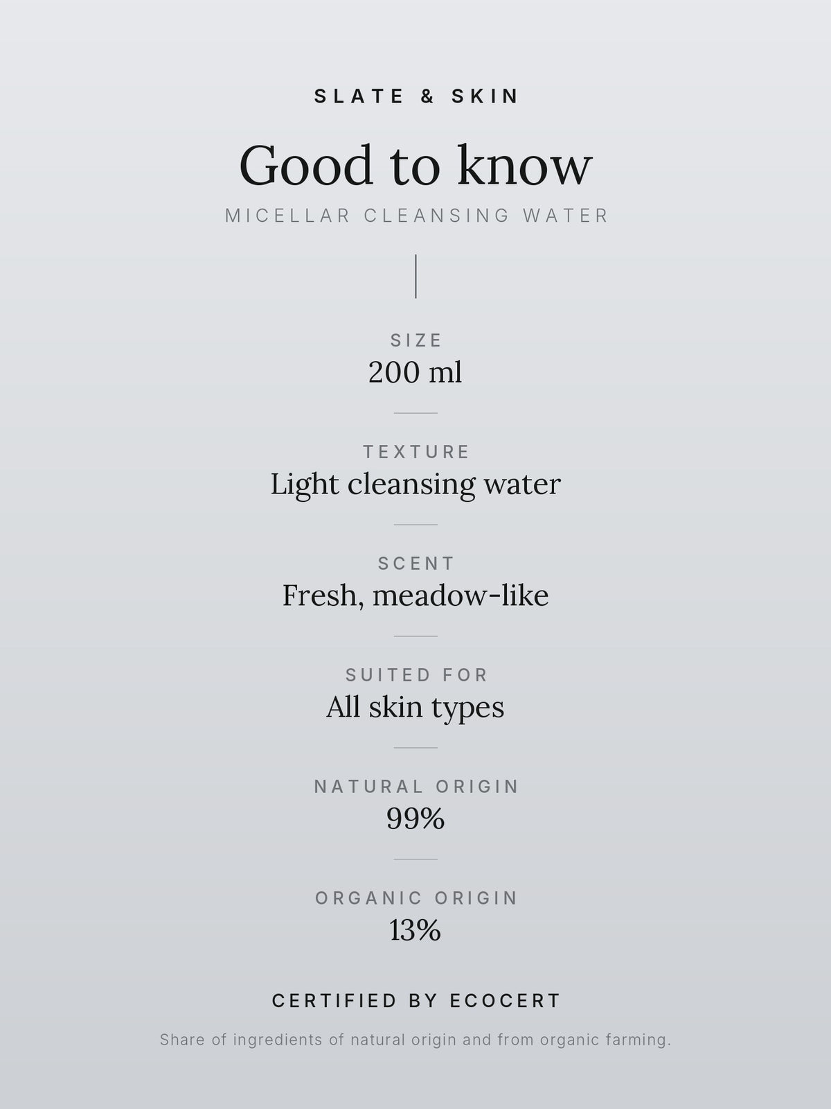 Nuage Micellar Cleansing Water, good to know