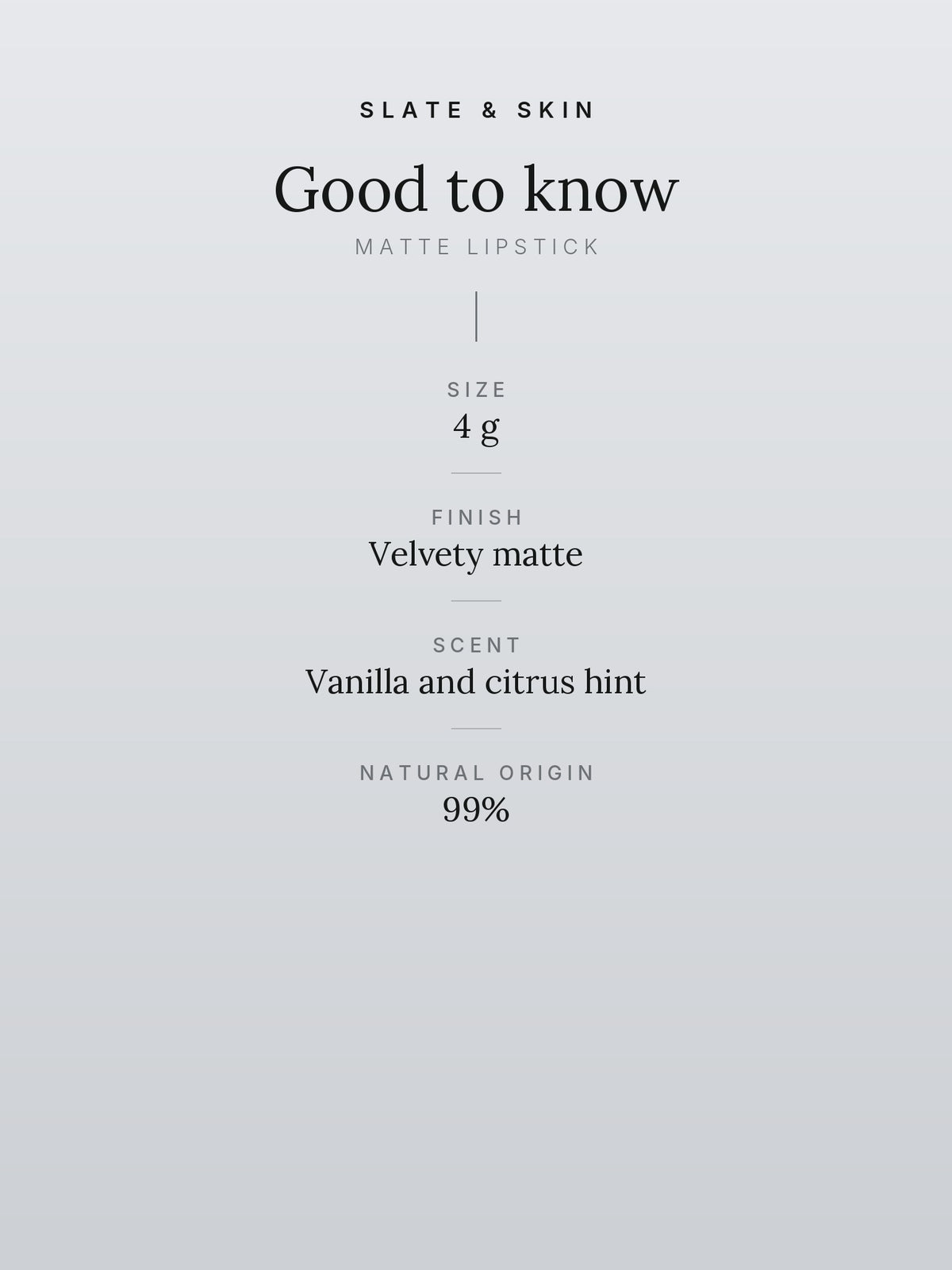 Velour Matte Lipstick, good to know