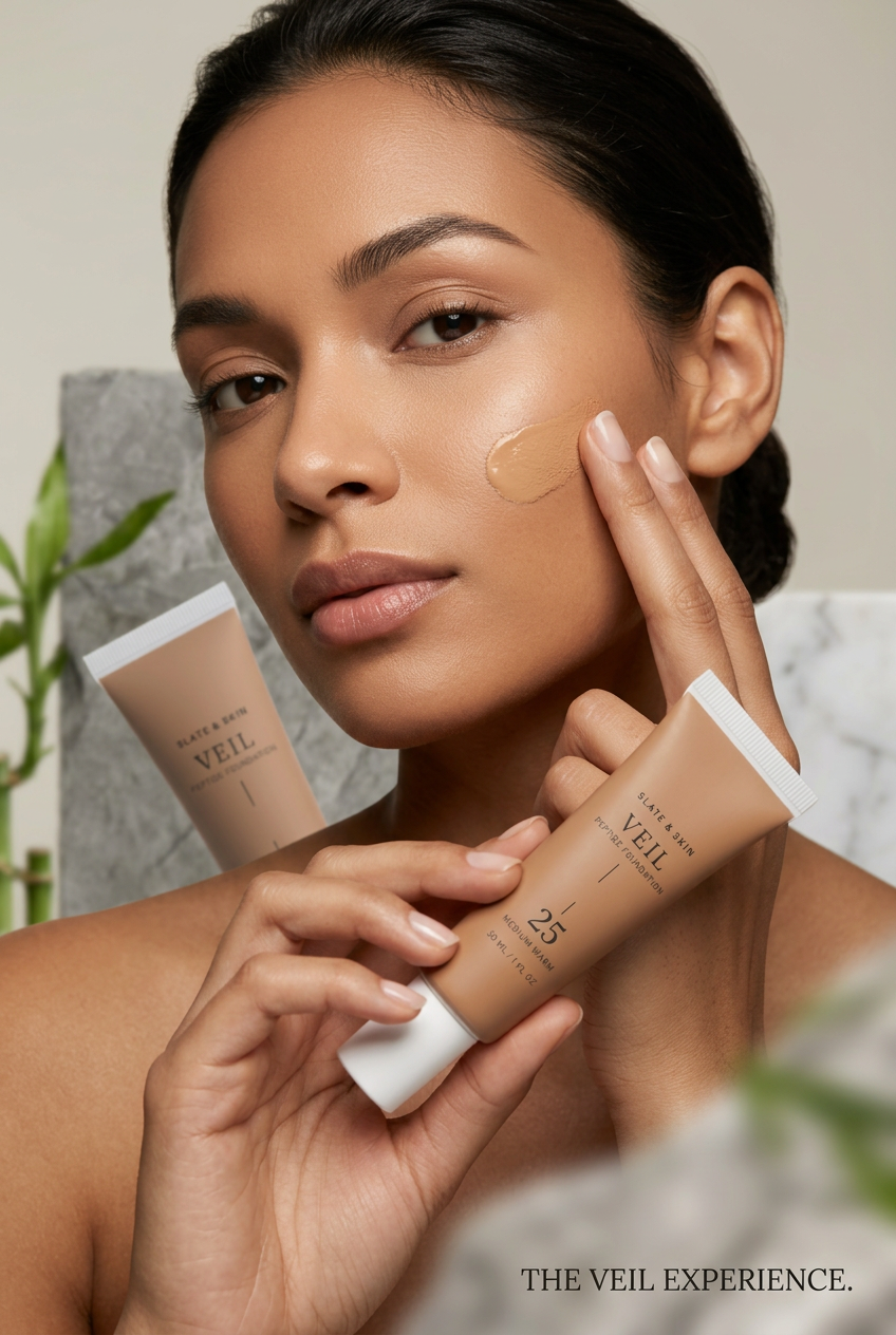 Veil Foundation mit Peptiden, 25 Mittel Warm
