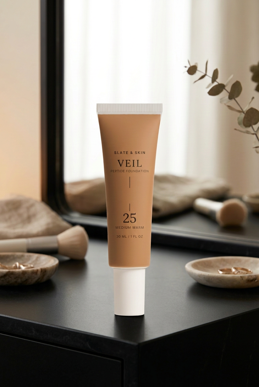 Veil Foundation mit Peptiden, 25 Mittel Warm