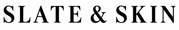 SLATE & SKIN logo with wider letter spacing