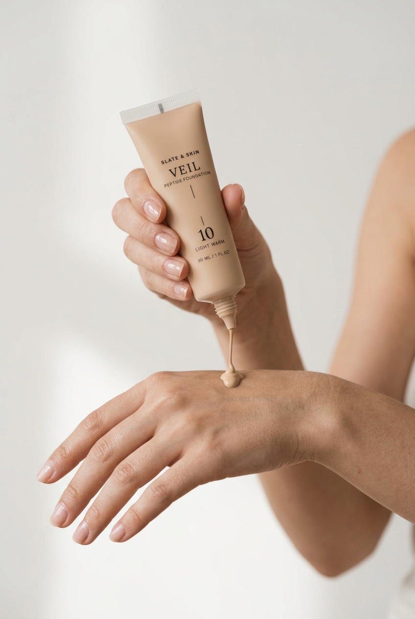 Fond de teint voile aux peptides, 10 Clair Chaud